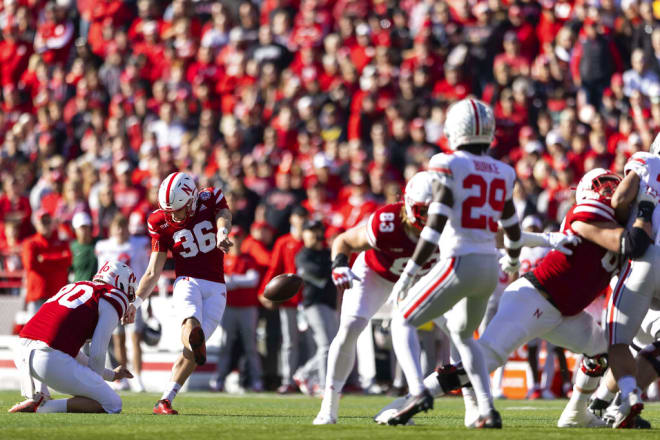 Nebraska placekicker Chase Contreraz