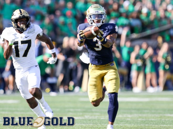 Notre Dame Fighting Irish football graduate student wide receiver Avery Davis