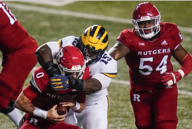 Michigan Wolverines football sophomore defensive tackle Chris Hinton had his first career sack last week.