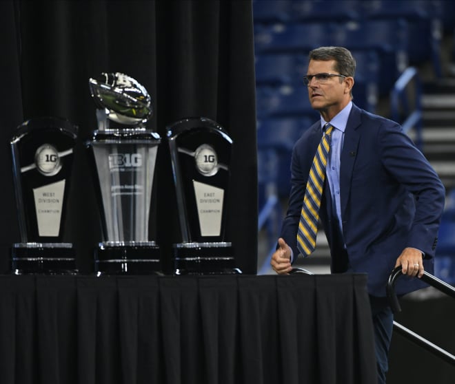 Michigan Wolverines head football coach Jim Harbaugh has won 69 percent of his games in six seasons at U-M.