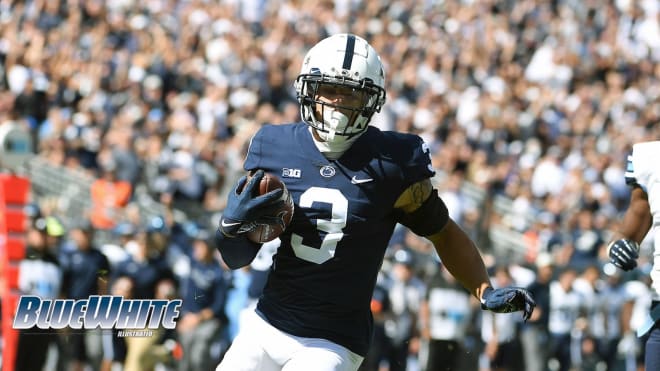 Penn State Nittany Lions football receiver Parker Washington against Villanova football