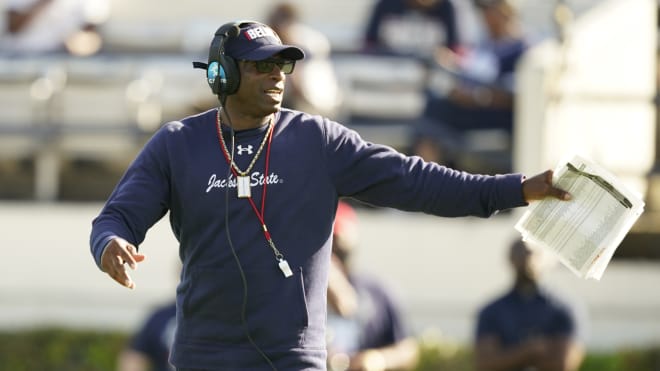 Jackson State head coach Deion Sanders