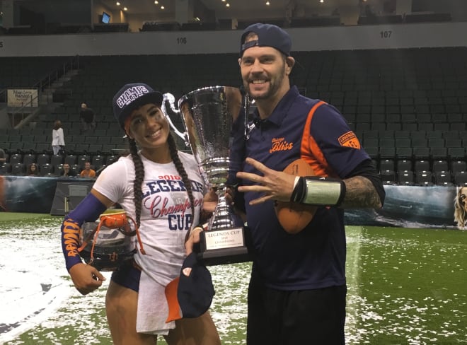 Matt Pike helped the Chicago Bliss to four titles in the LFL as an assistant coach.