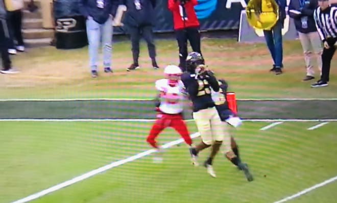 With Nebraska threatening to extend a 10-0 lead, Purdue CB Cory Trice made a huge second quarter pick.