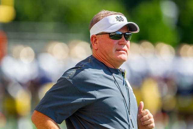 Brian Kelly gave his overview after the sixth practice, held Saturday morning at Notre Dame.