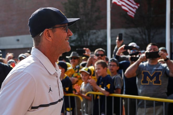 Michigan Wolverines football coach Jim Harbaugh