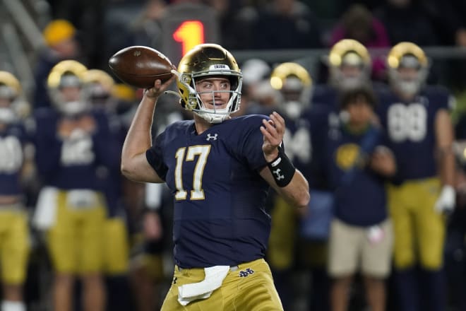 Notre Dame Fighting Irish football quarterback Jack Coan