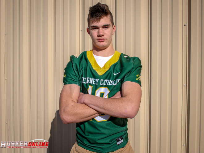 2021 Kearney Catholic quarterback Heinrich Haarberg committed to Nebraska on Saturday.