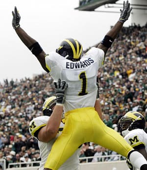 Braylon Edwards Michigan Jersey blue