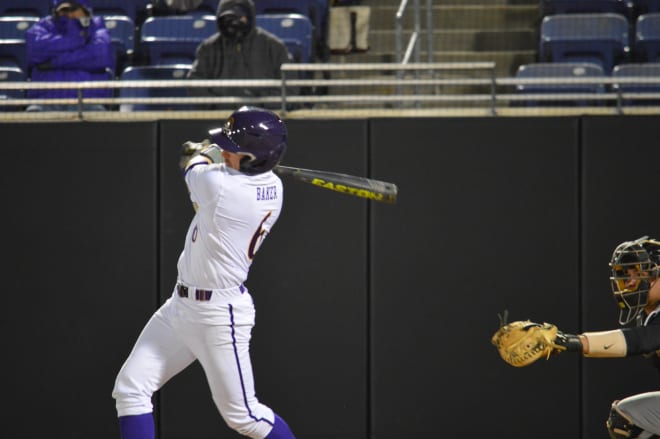 Dusty Baker knocked his first career home run in ECU's 13-8 Friday night victory in Greenville over UCF.