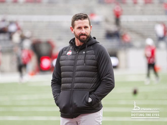 Ohio State has promoted assistant coach Brian Hartline. (Birm/DTE)