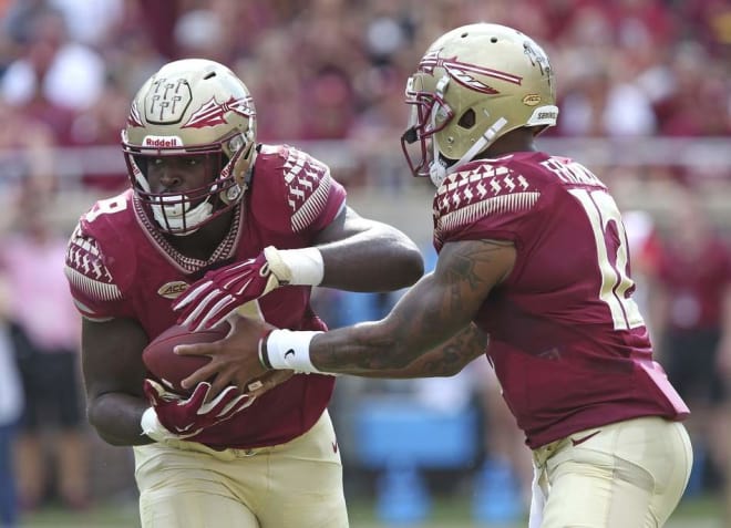 Quarterback Deondre Francois (right) threw for 353 yards and two touchdowns in a 38-17 Florida State win over Wake Forest