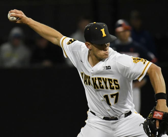 Dylan Nedved leads Iowa's bullpen this season. 