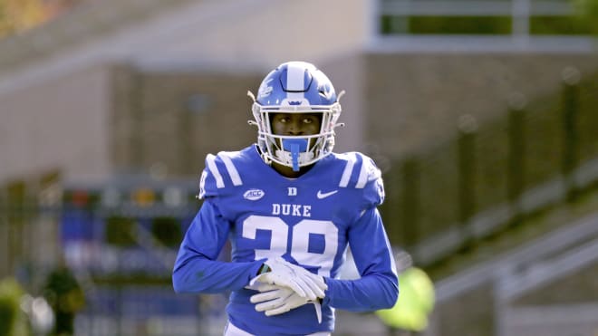 Lewis had an interception in Duke's win over Northwestern in September.