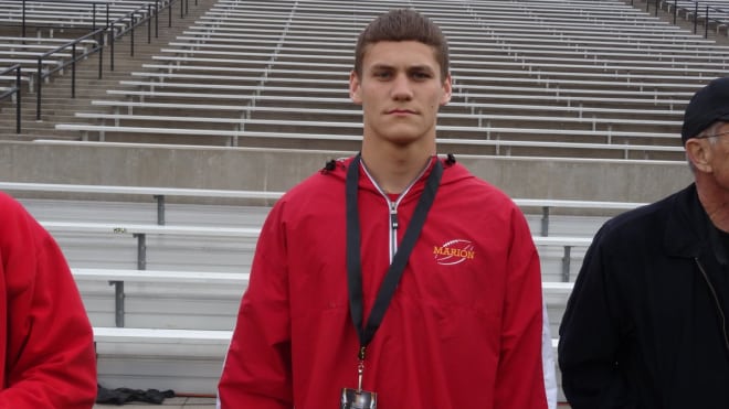 Marion wide receiver Blair Brooks is walking on at Iowa.