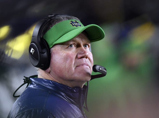 Notre Dame Fighting Irish head coach Brian Kelly takes his team on the road this weekend to Michigan Stadium to take on the Michigan Wolverines.