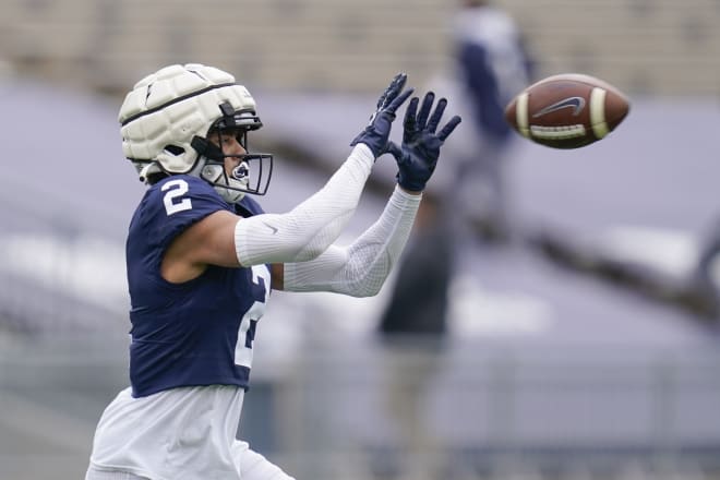 Penn State safety Keaton Ellis, shown here during an April Nittany Lions practice, played in two but also missed two games in September. AP photo