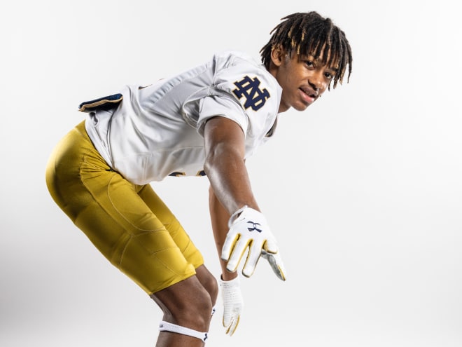 2024 four-star cornerback Leonard Moore committed to Notre Dame on Feb. 4. 