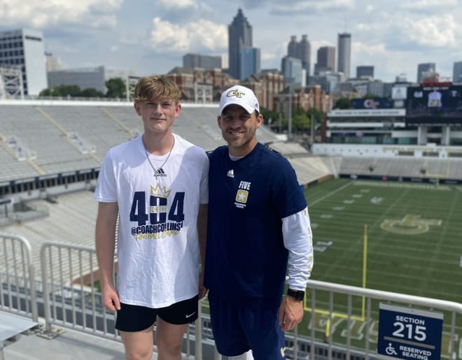 Birr during his GT visit with coach Popovich