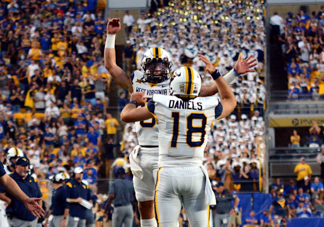 The West Virginia Mountaineers football team will take on Kansas. 