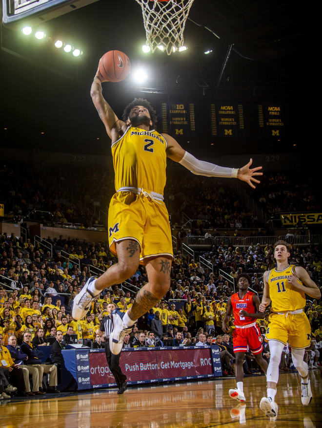 Michigan Wolverines junior forward Isaiah Livers set a career-high 24 points in the win over Houston Baptist.