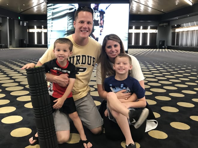 De Leon and his wife Lacey and sons Landon (age 6) and Luke (3) are ready to ready to enjoy the Purdue experience. 