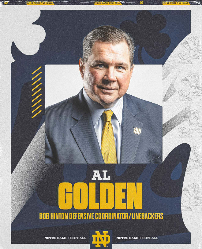 Noire Dame on Wednesday made Al Golden's hiring official, three days after he coached in the Super Bowl.