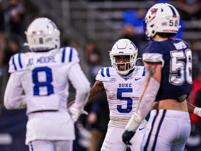 Wide receiver Jalon Calhoun (5) is one of Duke's offensive weapons.