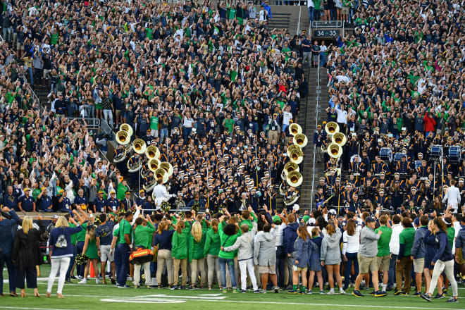 Notre Dame crowd during a 35-20 win over Virginia (Photo by Andris Visockis)