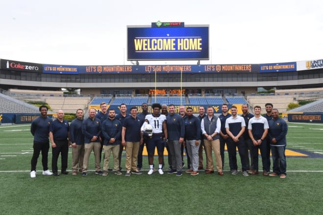 Cooper took an official visit to see the West Virginia Mountaineers football program.
