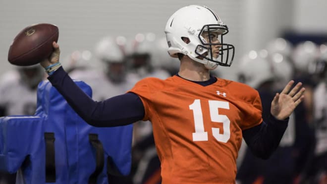 Jarrett Stidham participated in bowl practices and has three years of eligibility at Auburn.