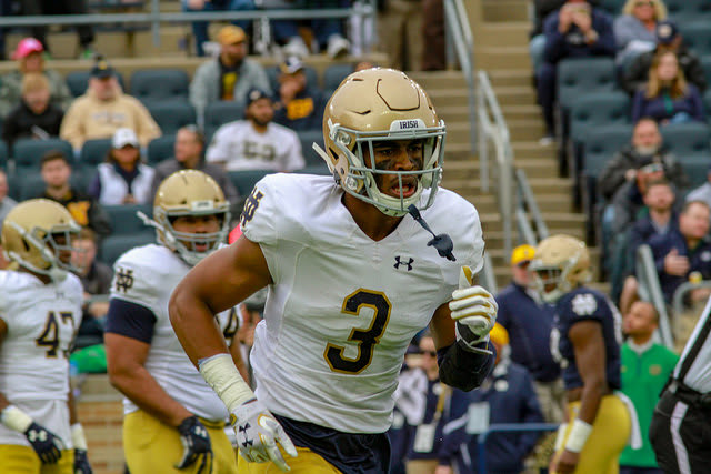 Notre Dame Fighting Irish football senior safety Houston Griffith