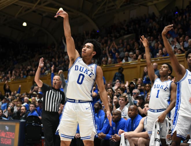 Duke's Jared McCain has made 10 of 22 3-pointers this season, and 3 of 13 shots from inside the arc. 