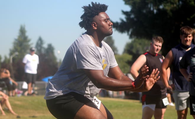 Seattle offensive lineman Mark Nabou holds a Michigan Wolverines football recruiting offer. 