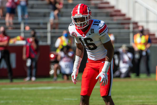 Lewis Cine during Georgia's game against Arkansas. (UGA Sports Communications)