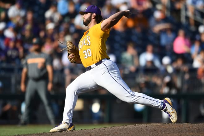 In his first LSU start, Tigers' pitcher Nate Ackenhausen threw six shutout innings in a 5-0 College World Series losers bracket elimination game victory over Tennessee Tuesday night in Omaha.