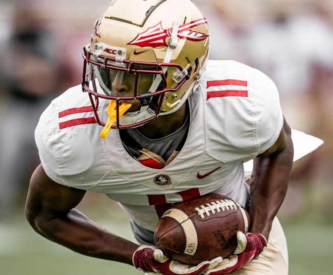 Freshman Malik McClain led FSU's receivers with four catches for 90 yards and a touchdown in the first spring scrimmage.