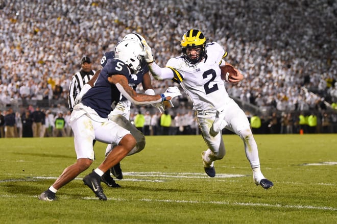 Michigan Wolverines quarterback Shea Patterson completed 24 of his 41 pass attempts in the loss to PSU last week.