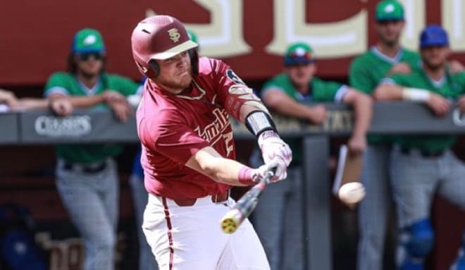 McGwire Holbrook went 3 for 5 with three RBI in his FSU debut on Saturday.