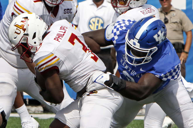 Sophomore defensive tackle Octavious Oxendine was impressive in the Cats' season opener.