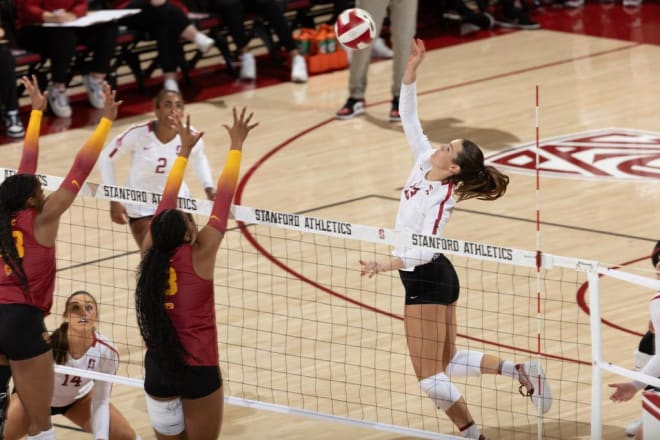 Stanford Womens Volleyball Recap 3 Stanford Wvb Sweeps Usc Looks Ahead To Ucla