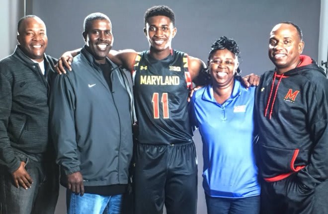 Darryl Morsell (center) becomes the second member of the Terps' 2017 recruiting class. 