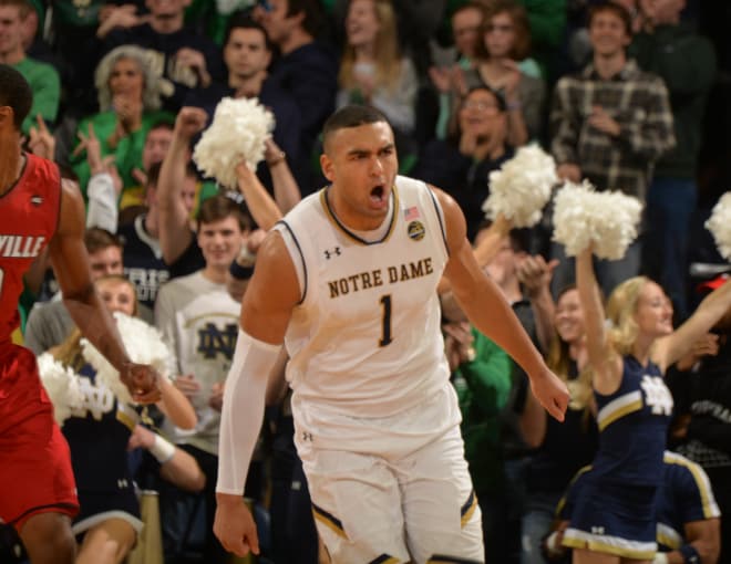 Senior forward Austin Torres scored six points and recorded two blocks in four minutes of action to provide a much needed spark for the Irish off the bench.