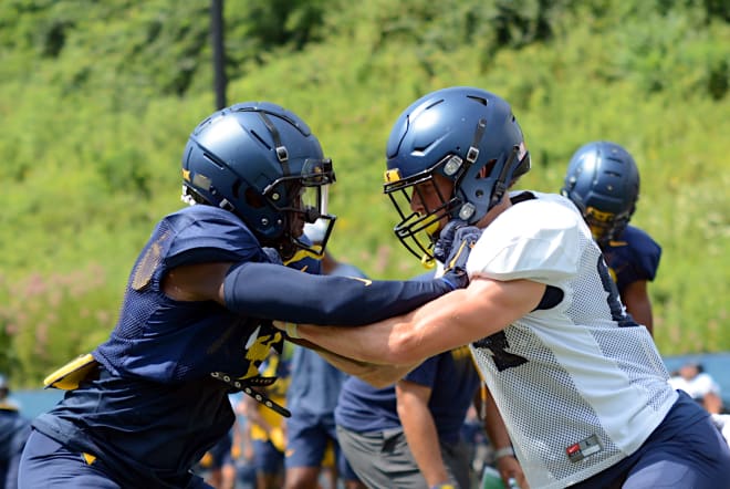 The West Virginia Mountaineers football team is utilizing crossover periods to enhance certain skills.