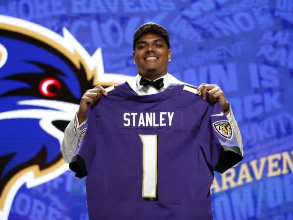 Former Notre Dame left tackle Ronnie Stanley at the 2016 NFL Draft, where he was selected with the sixth overall pick by the Baltimore Ravens.