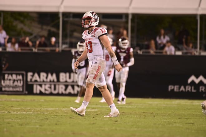 NC State Wolfpack football quarterback Devin Leary