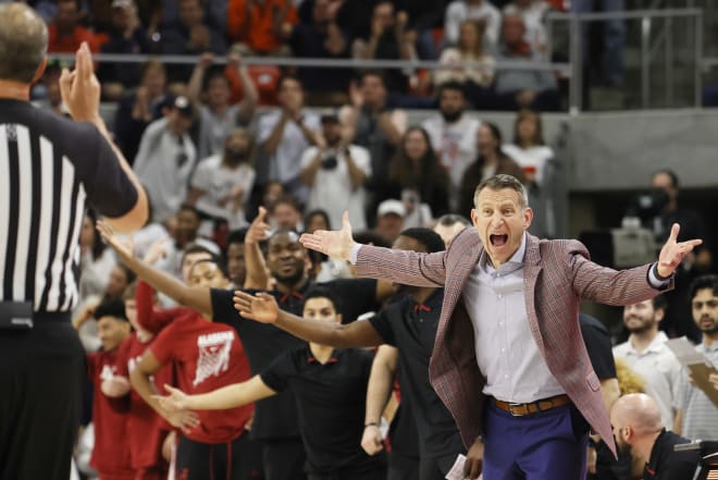 Alabama Crimson Tide head coach Nate Oats reacts to a call against his team during the first half against the Auburn Tigers at Auburn Arena. Photo | John Reed-USA TODAY Sports