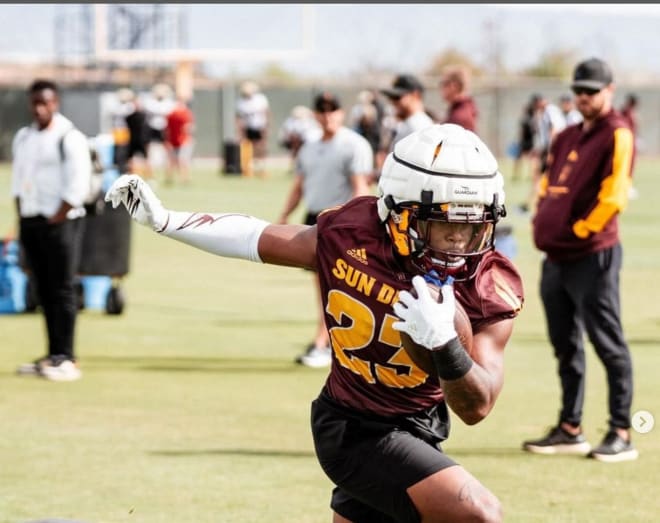 RB Raleek Brown stood out in a strong performance by the ASU running backs  (ASU Football Photo)