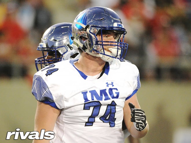 Bradenton (Fla.) IMG Academy 2021 OL Greg Crippen will visit Notre Dame again Thursday 