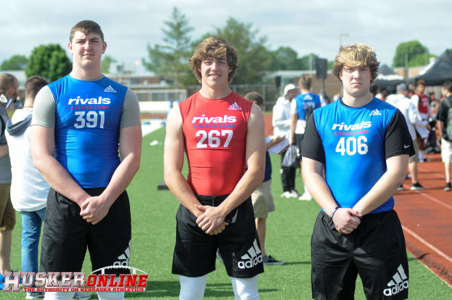 2021 Omaha trio (left to right) Teddy Prochazka, Drew Christo and Isaac Zatechka all had strong showings at Sunday's Rivals 3 Stripe Camp in St. Louis.